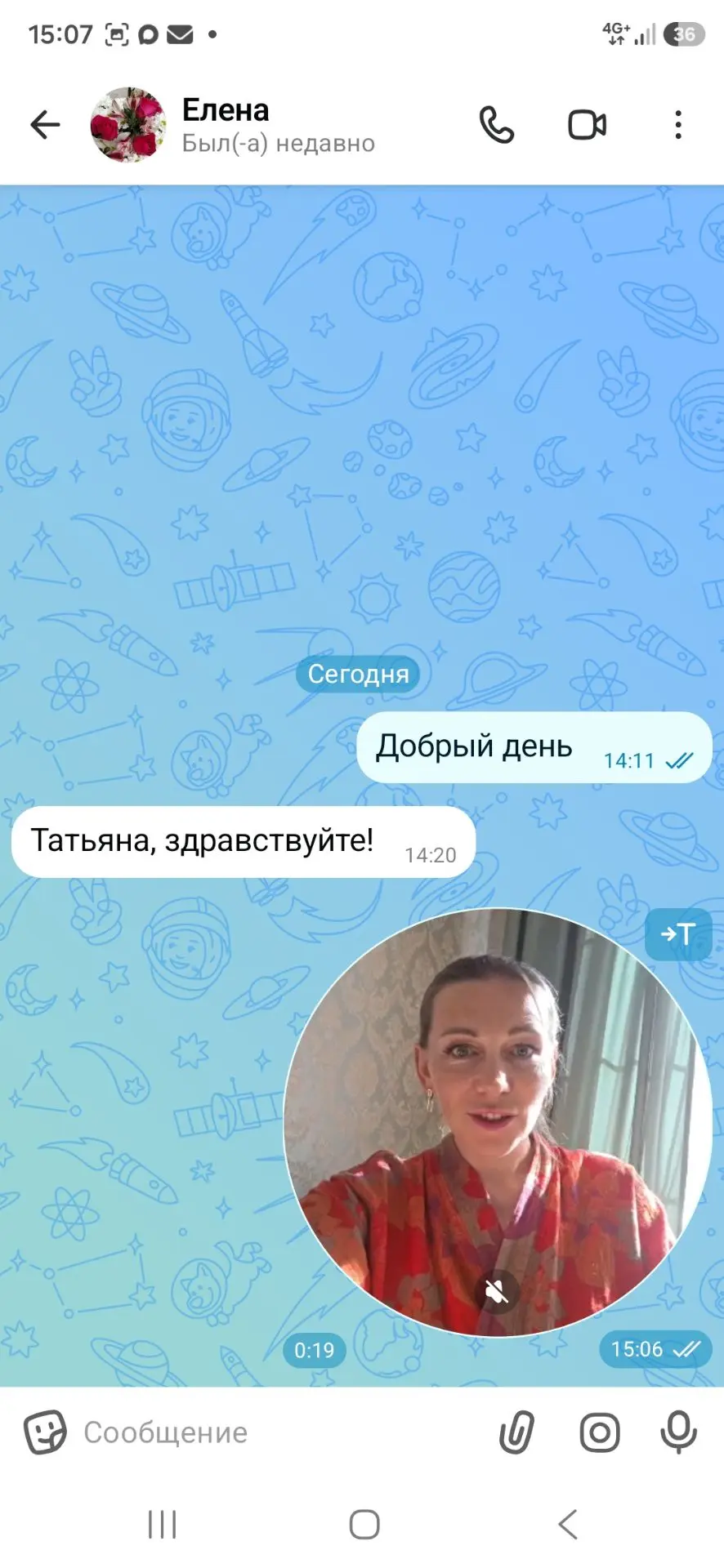 Изображение из сообщения канала