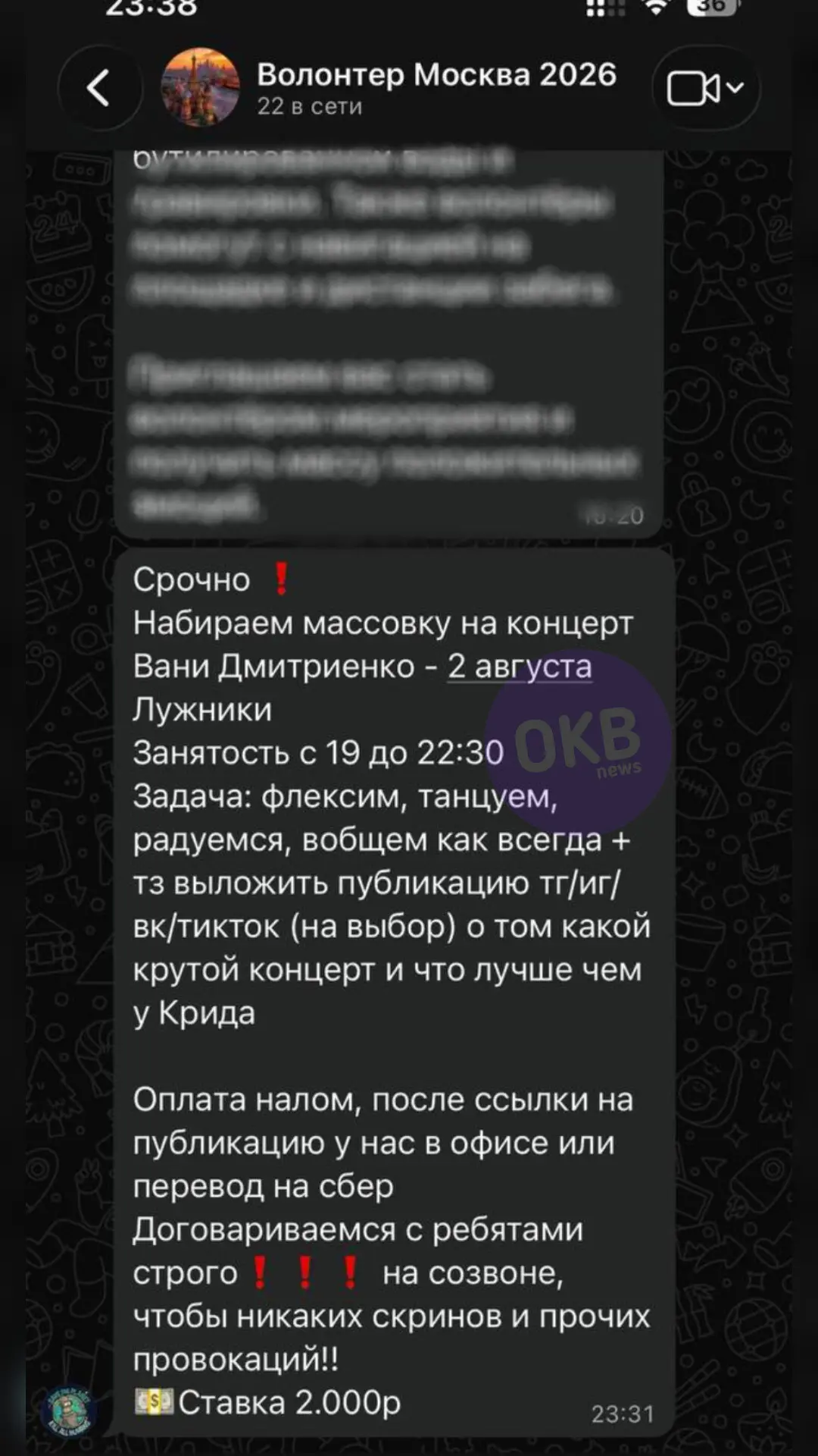 Изображение из сообщения канала