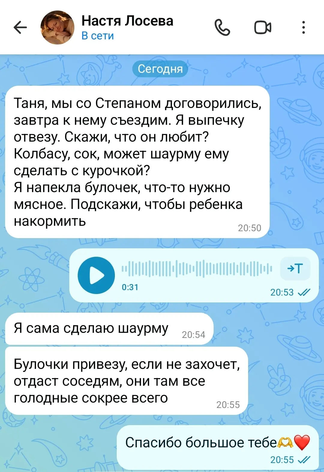 Изображение из сообщения канала