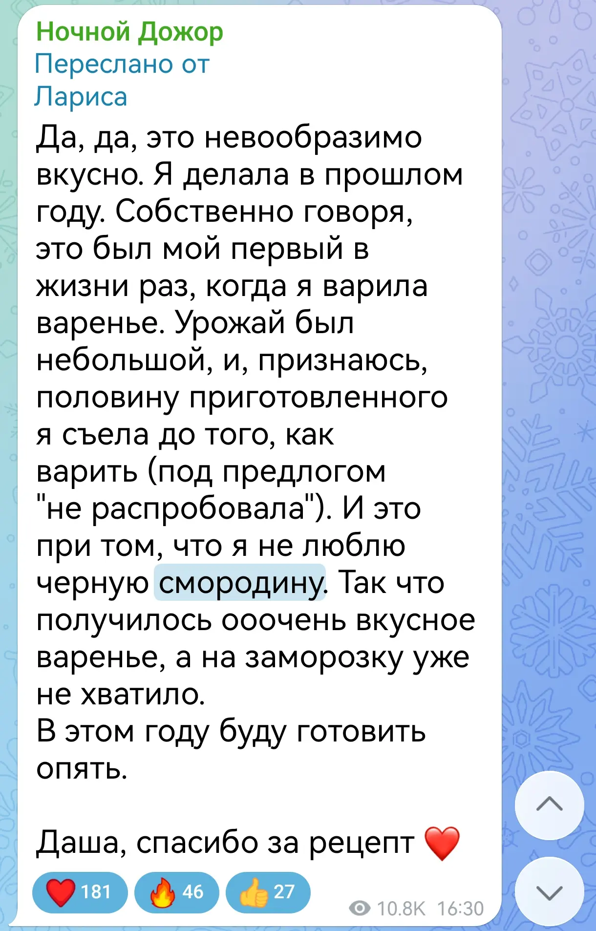Изображение из сообщения канала