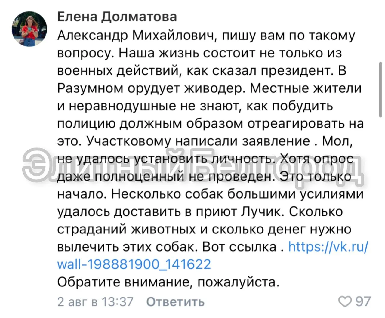 Изображение из сообщения канала