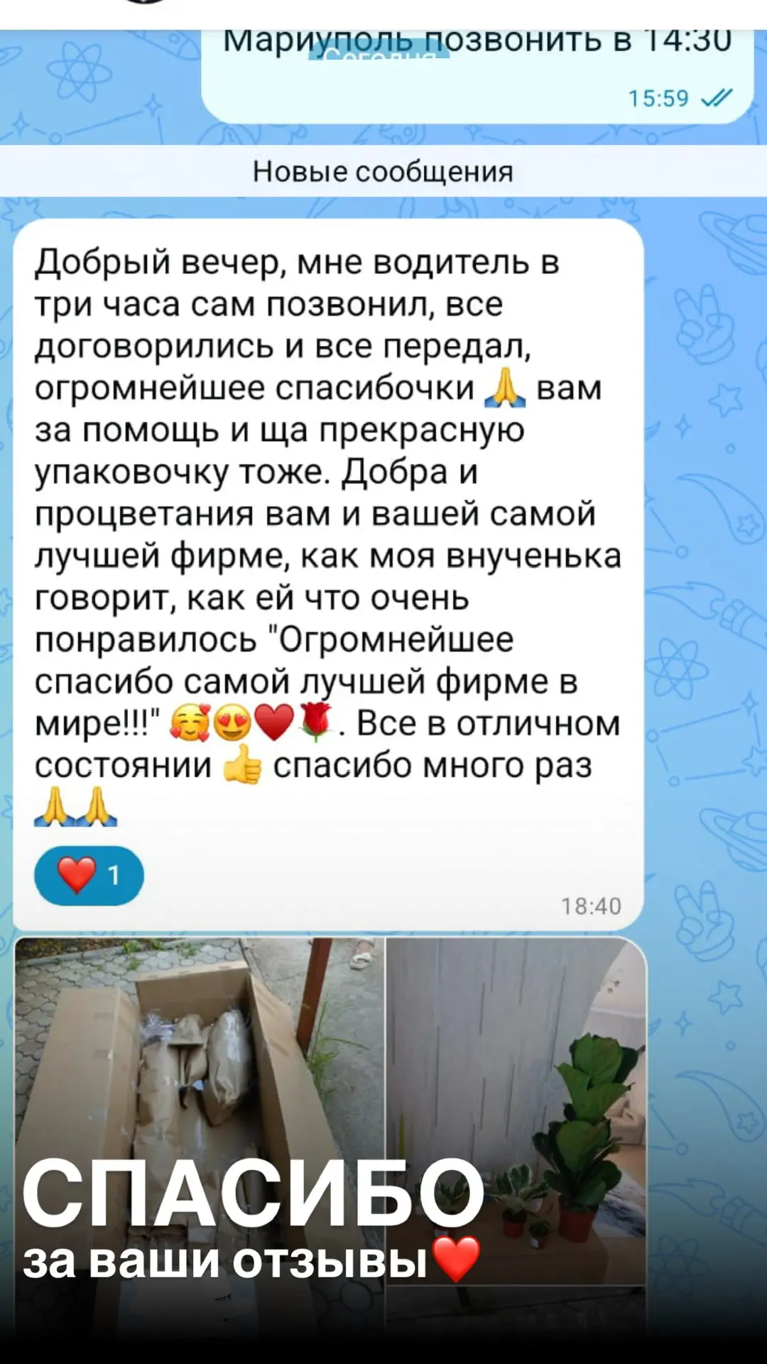 Изображение из сообщения канала