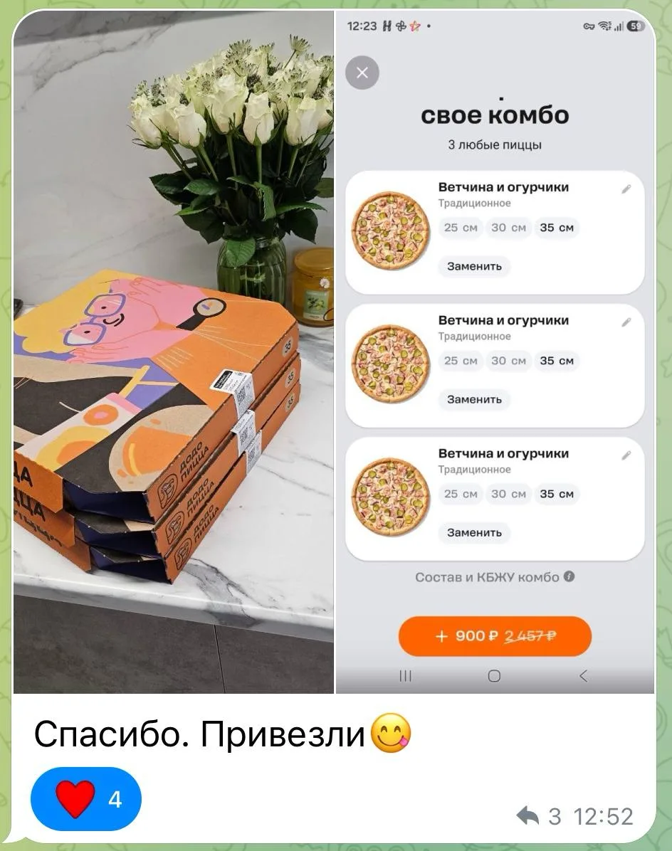 Изображение из сообщения канала