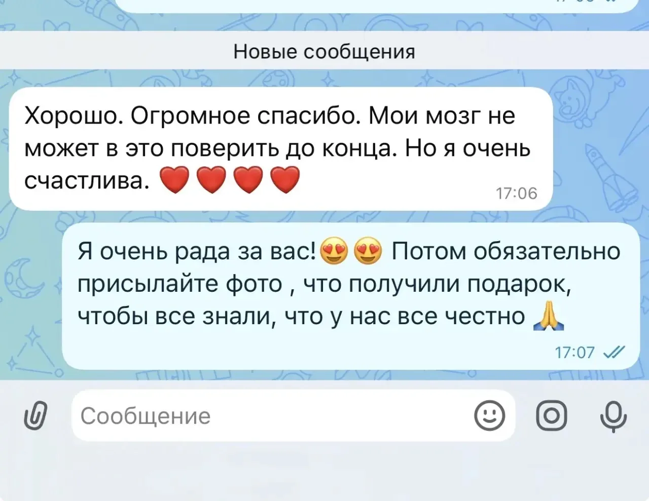 Изображение из сообщения канала