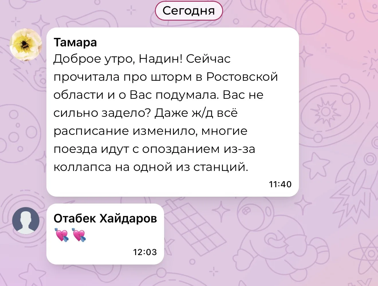 Изображение из сообщения канала