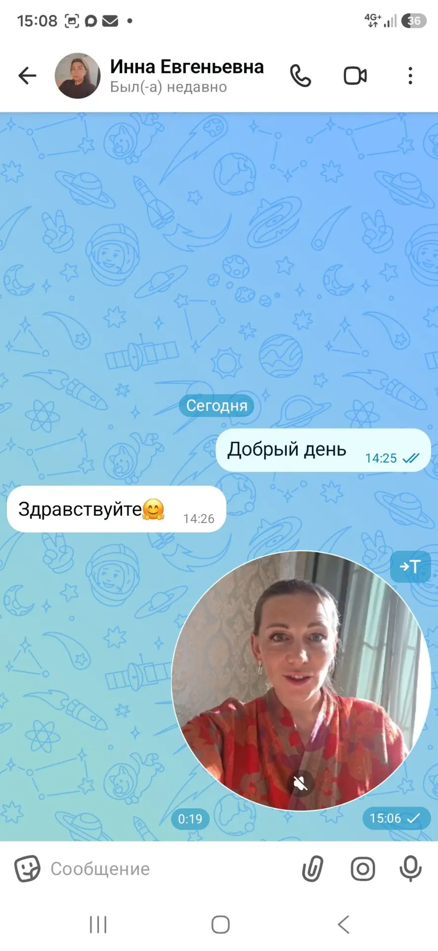 Изображение из сообщения канала