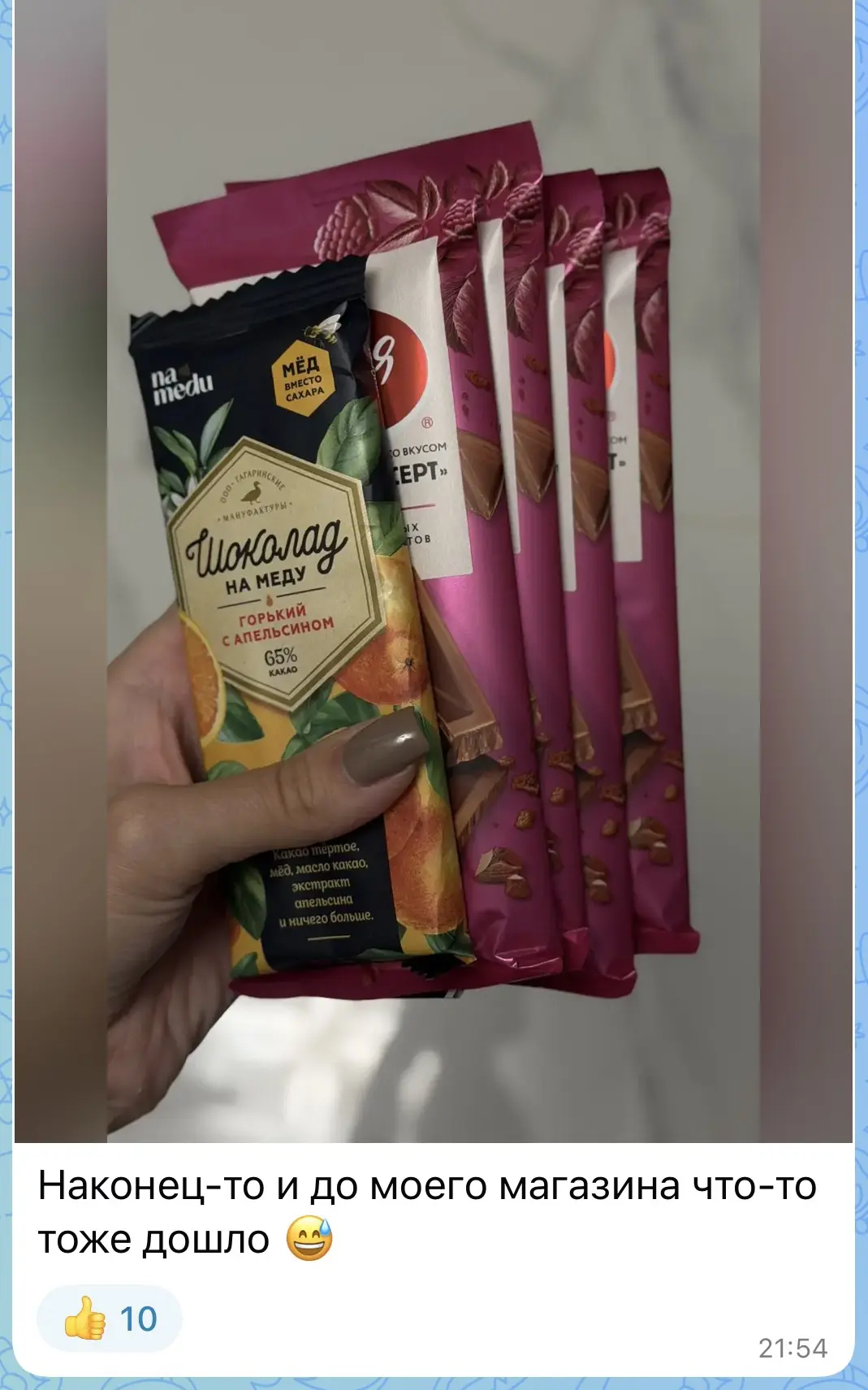 Изображение из сообщения канала