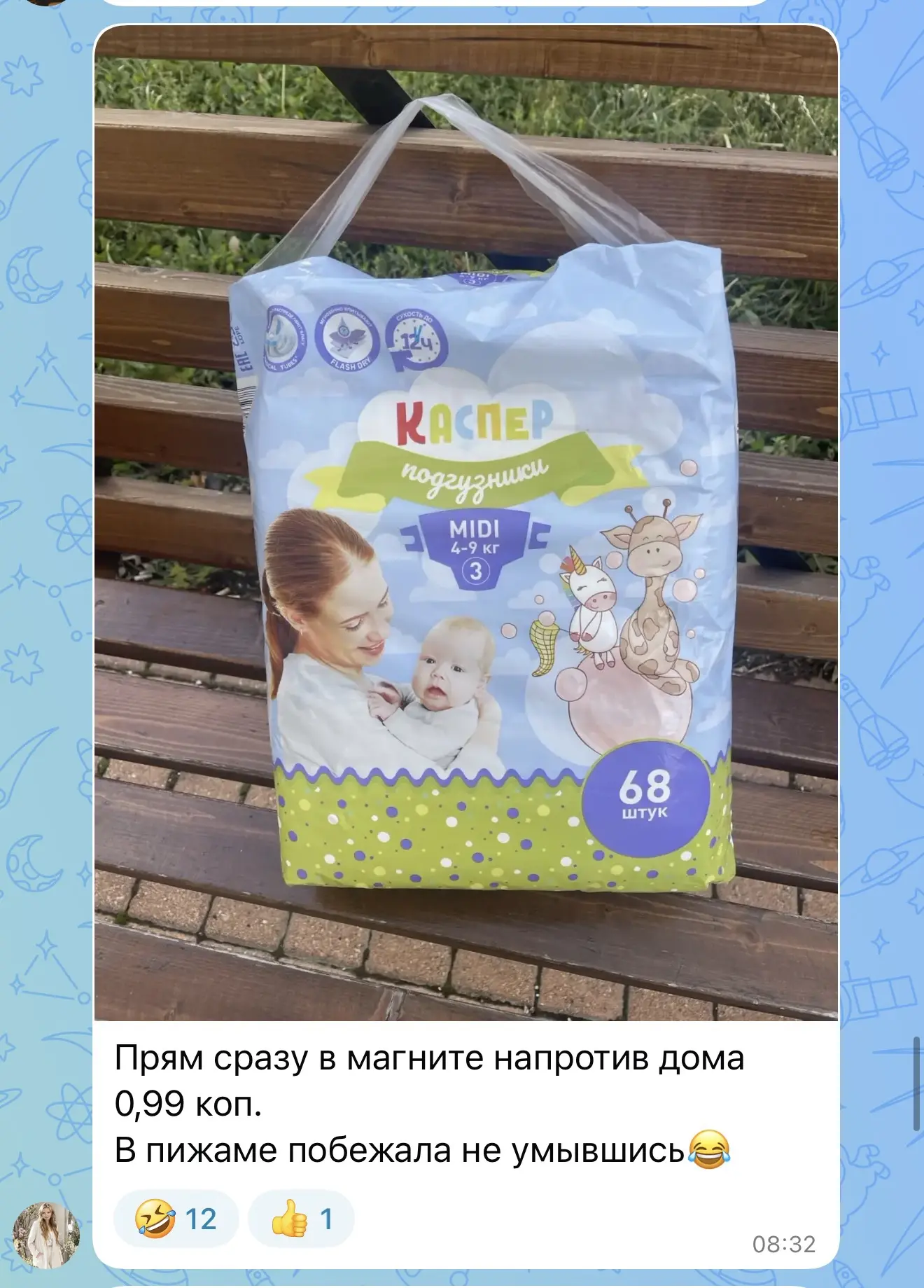 Изображение из сообщения канала