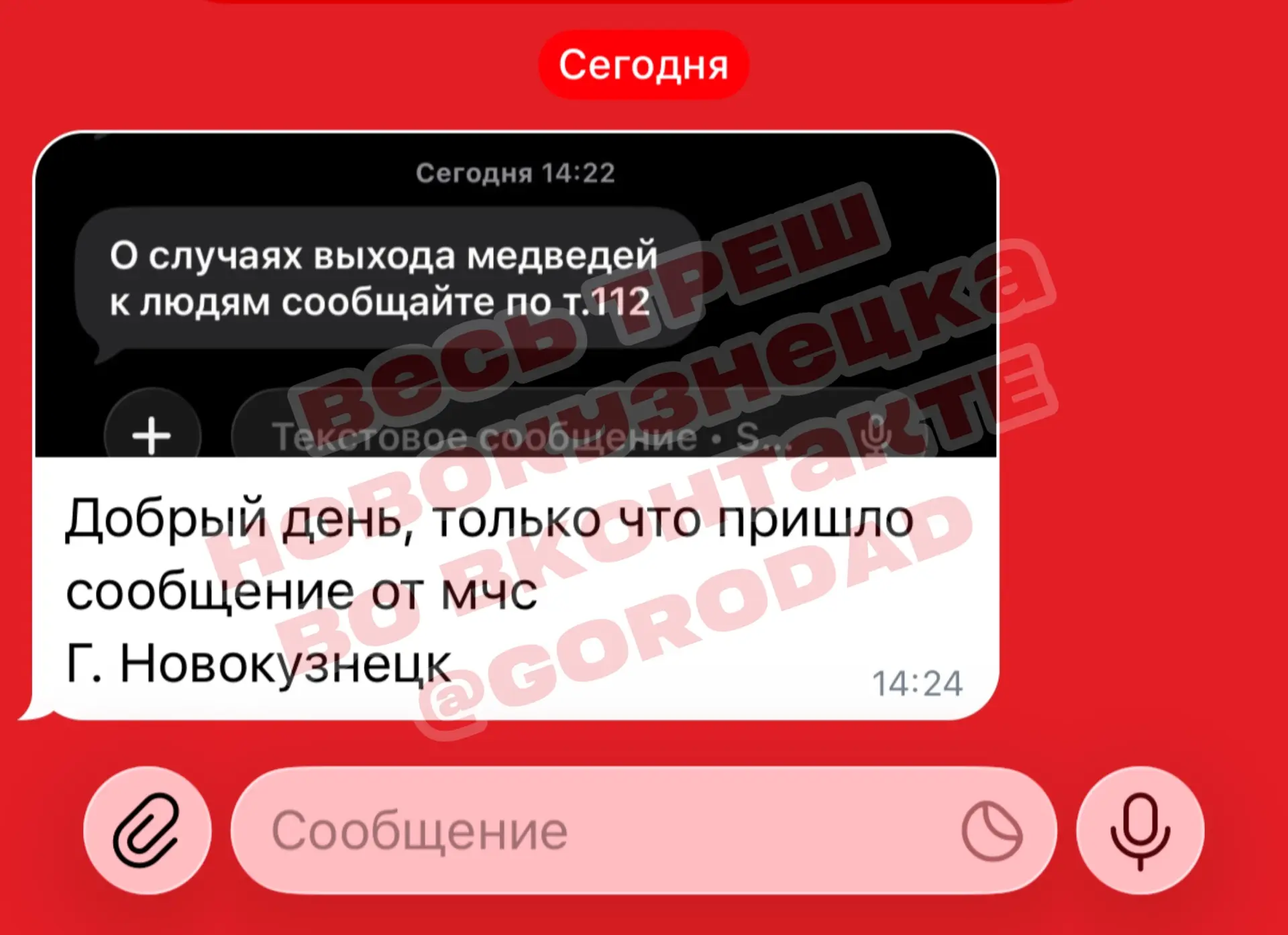 Изображение из сообщения канала