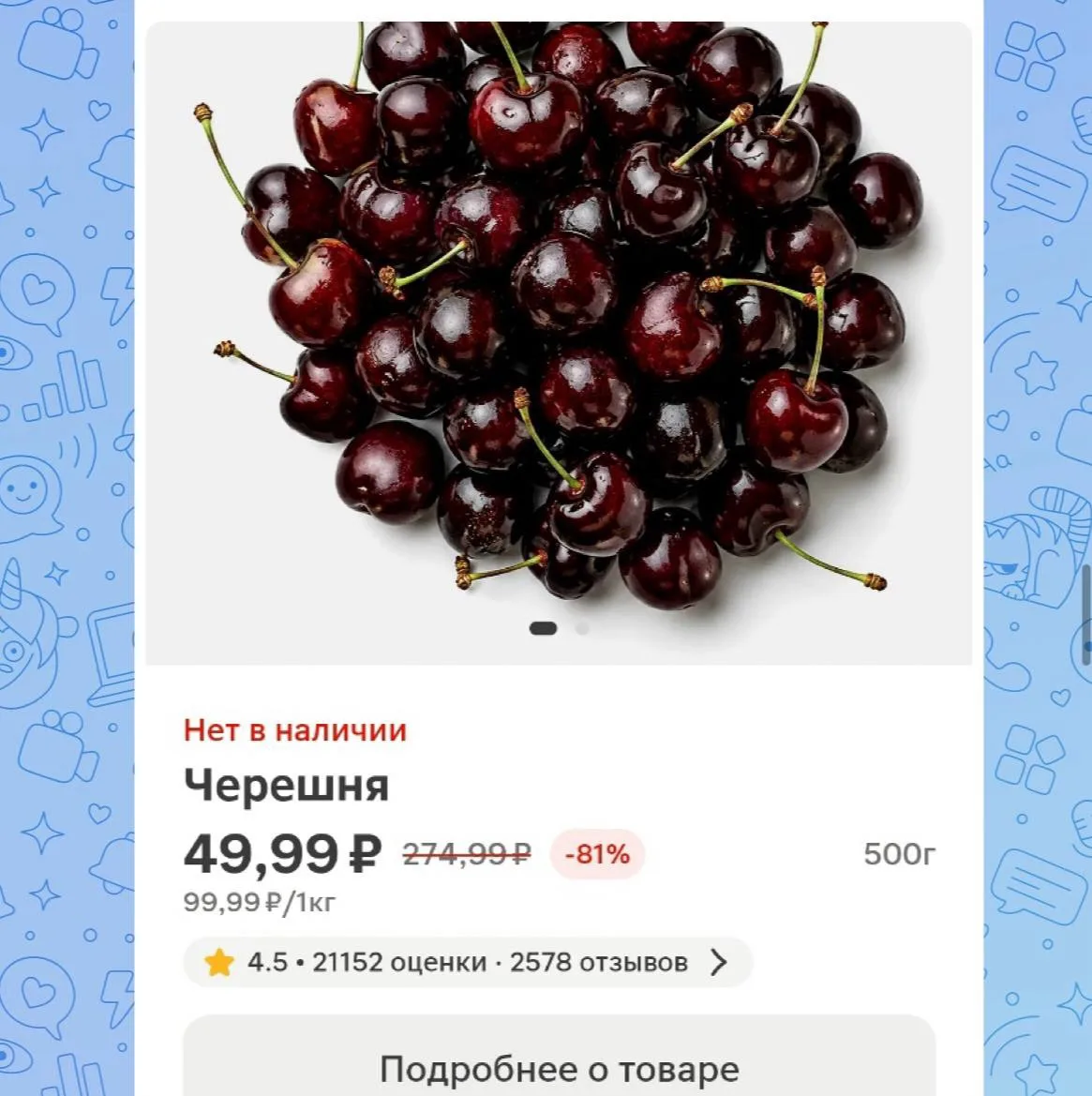 Изображение из сообщения канала