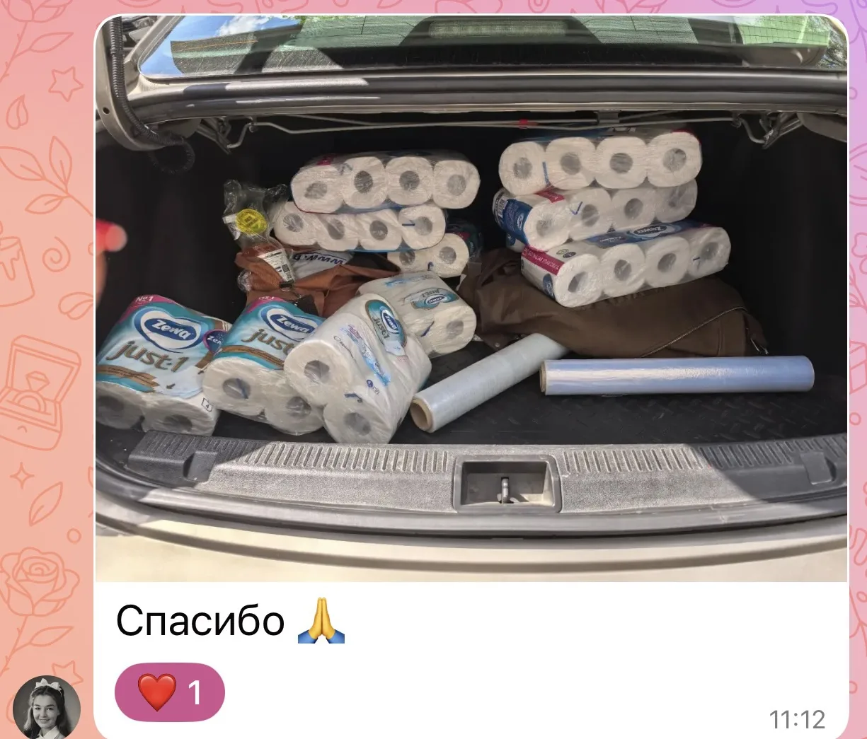 Изображение из сообщения канала