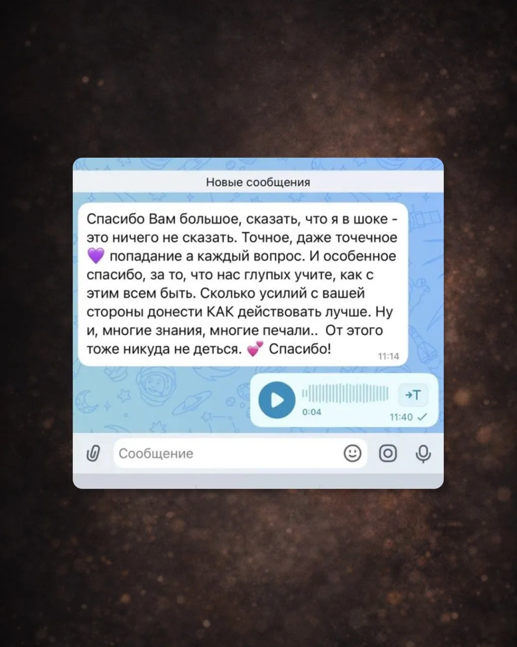 Изображение из сообщения канала