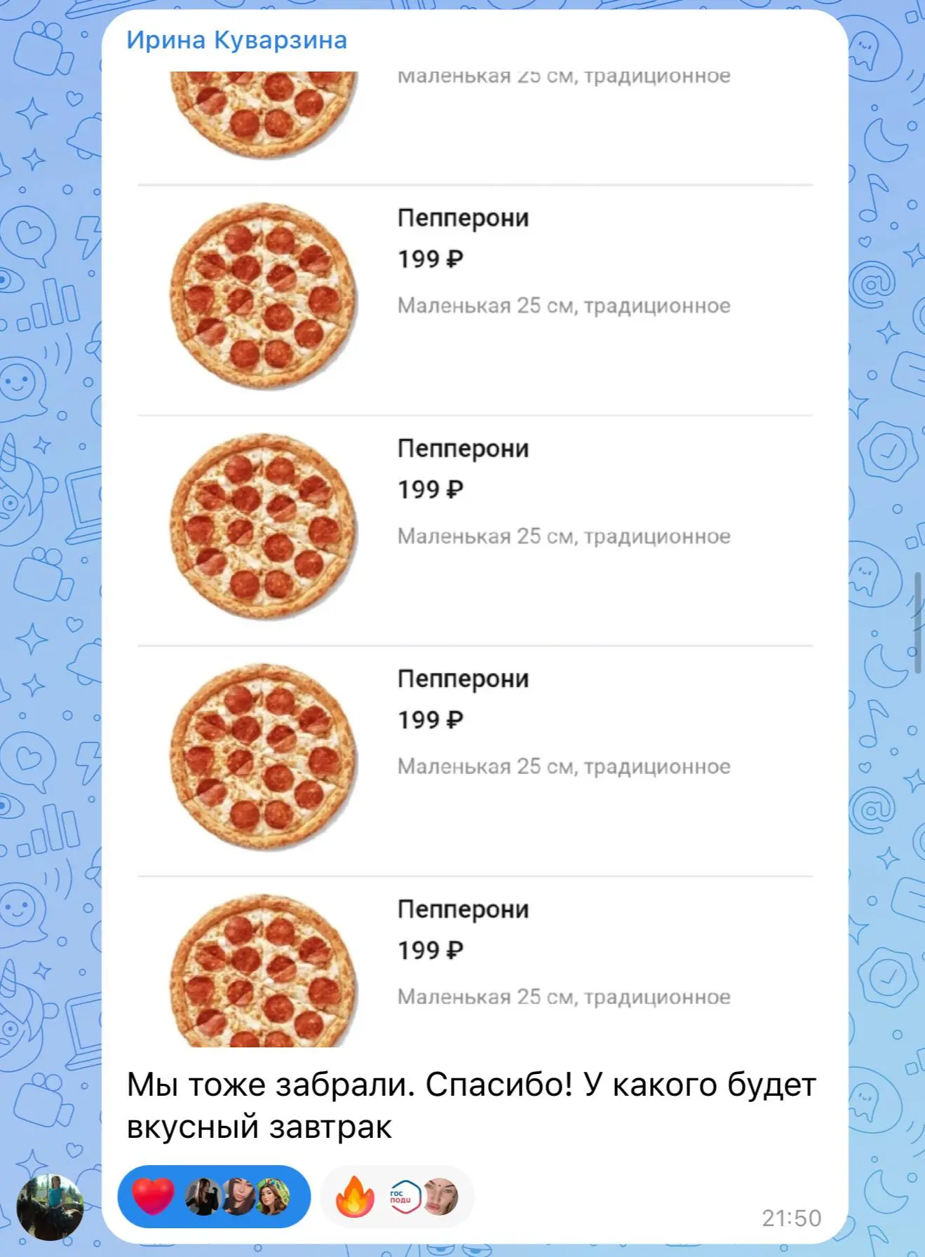 Изображение из сообщения канала