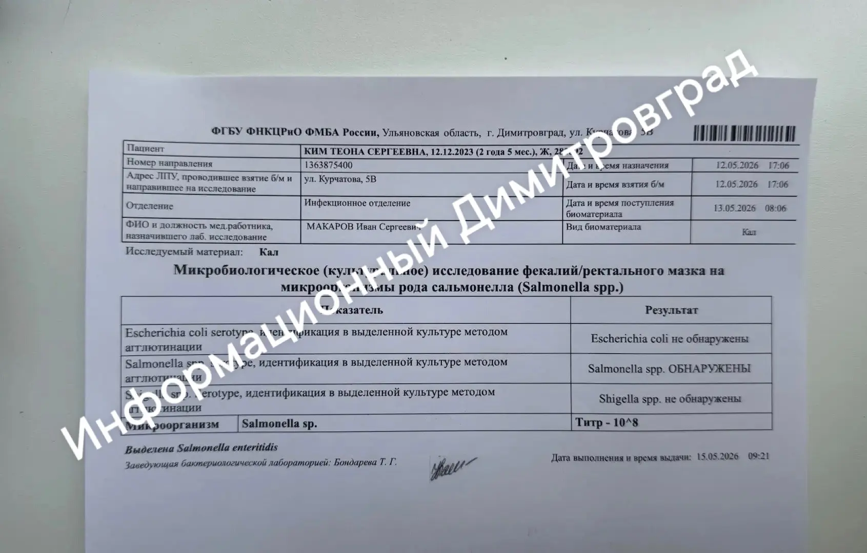 Изображение из сообщения канала