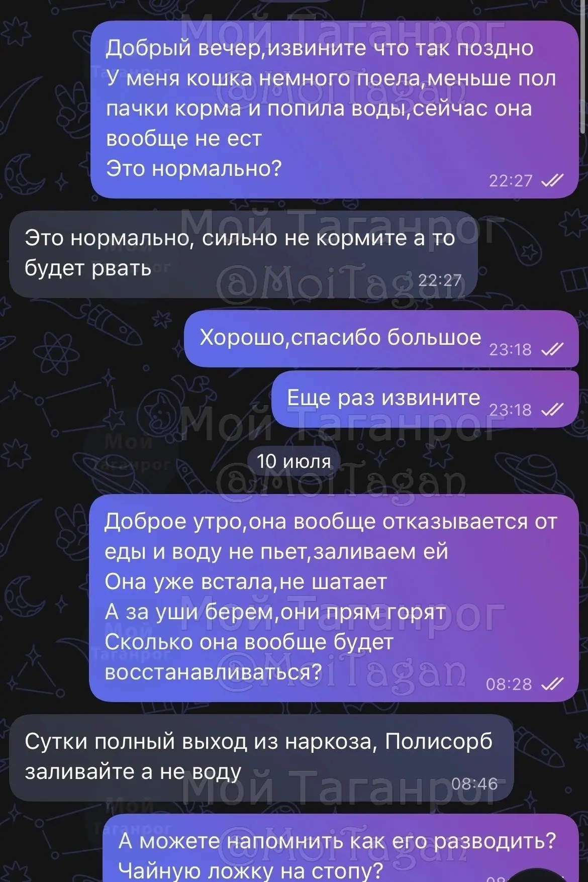 Изображение из сообщения канала