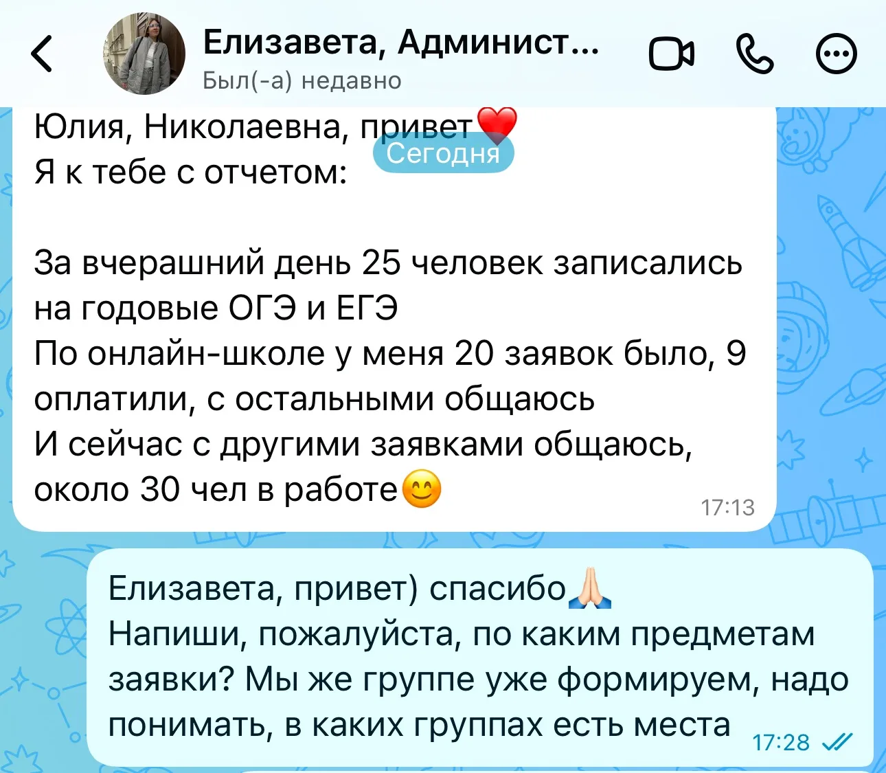 Изображение из сообщения канала