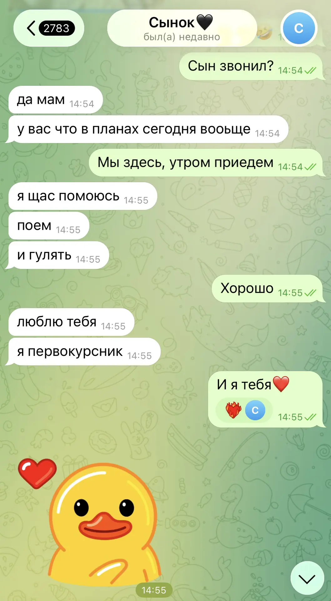 Изображение из сообщения канала