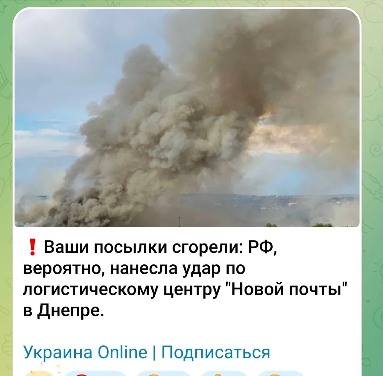 Изображение из сообщения канала