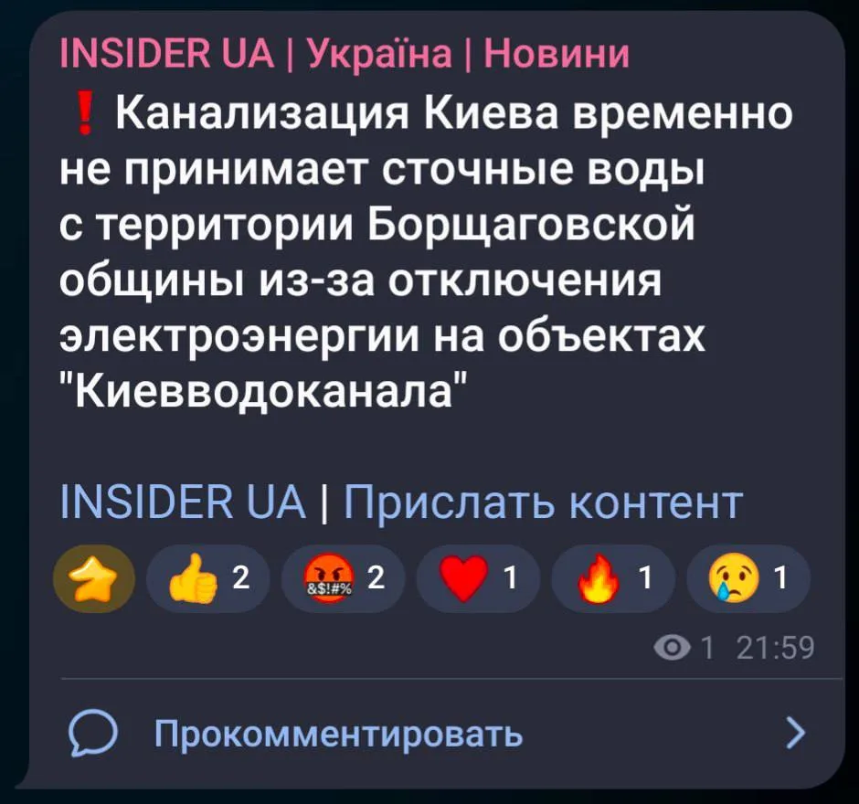 Изображение из сообщения канала