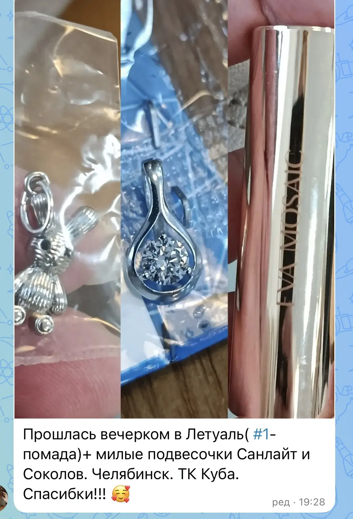 Изображение из сообщения канала