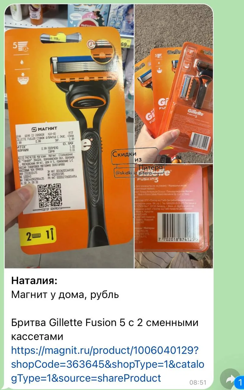 Изображение из сообщения канала
