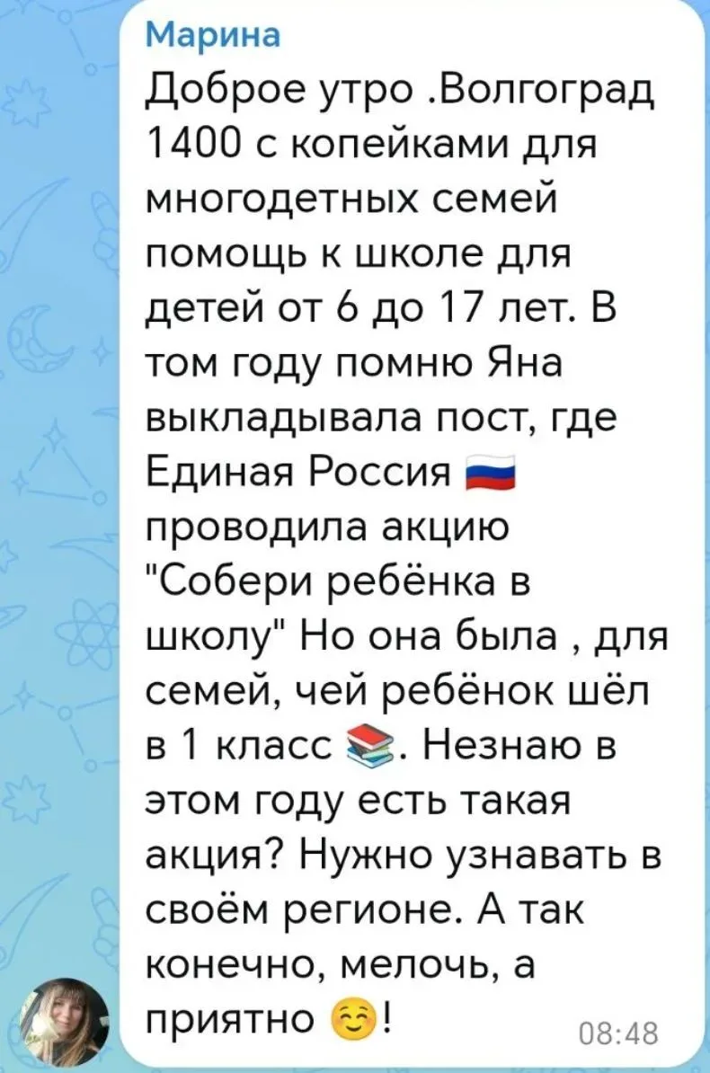 Изображение из сообщения канала