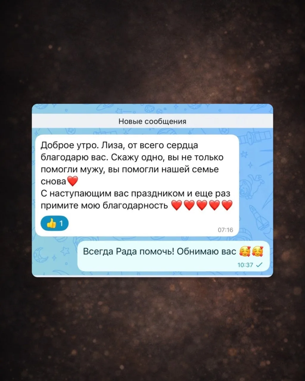 Изображение из сообщения канала