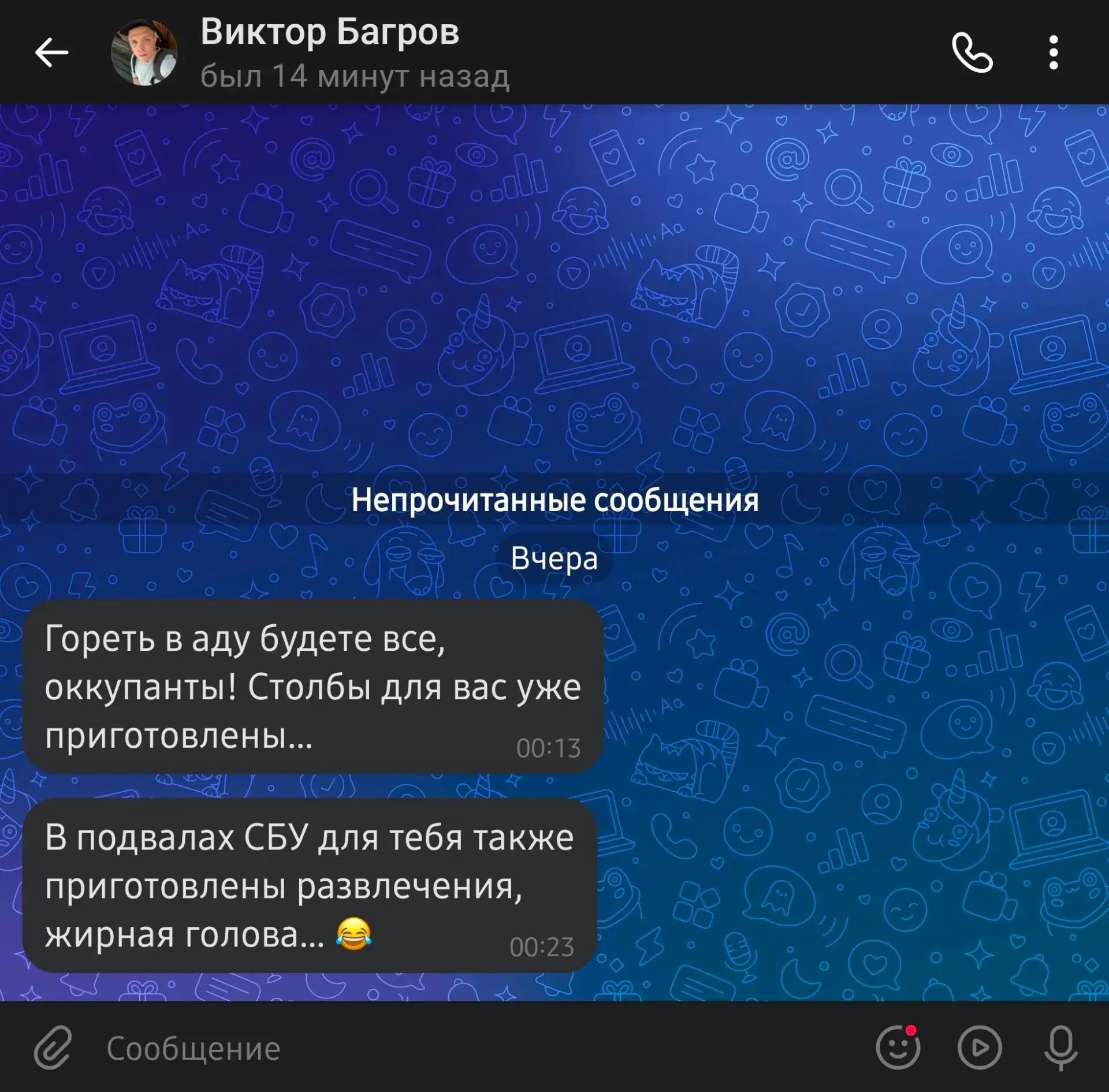 Изображение из сообщения канала