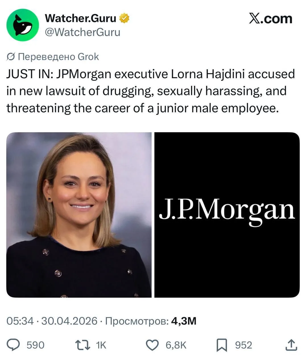 Изображение из сообщения канала