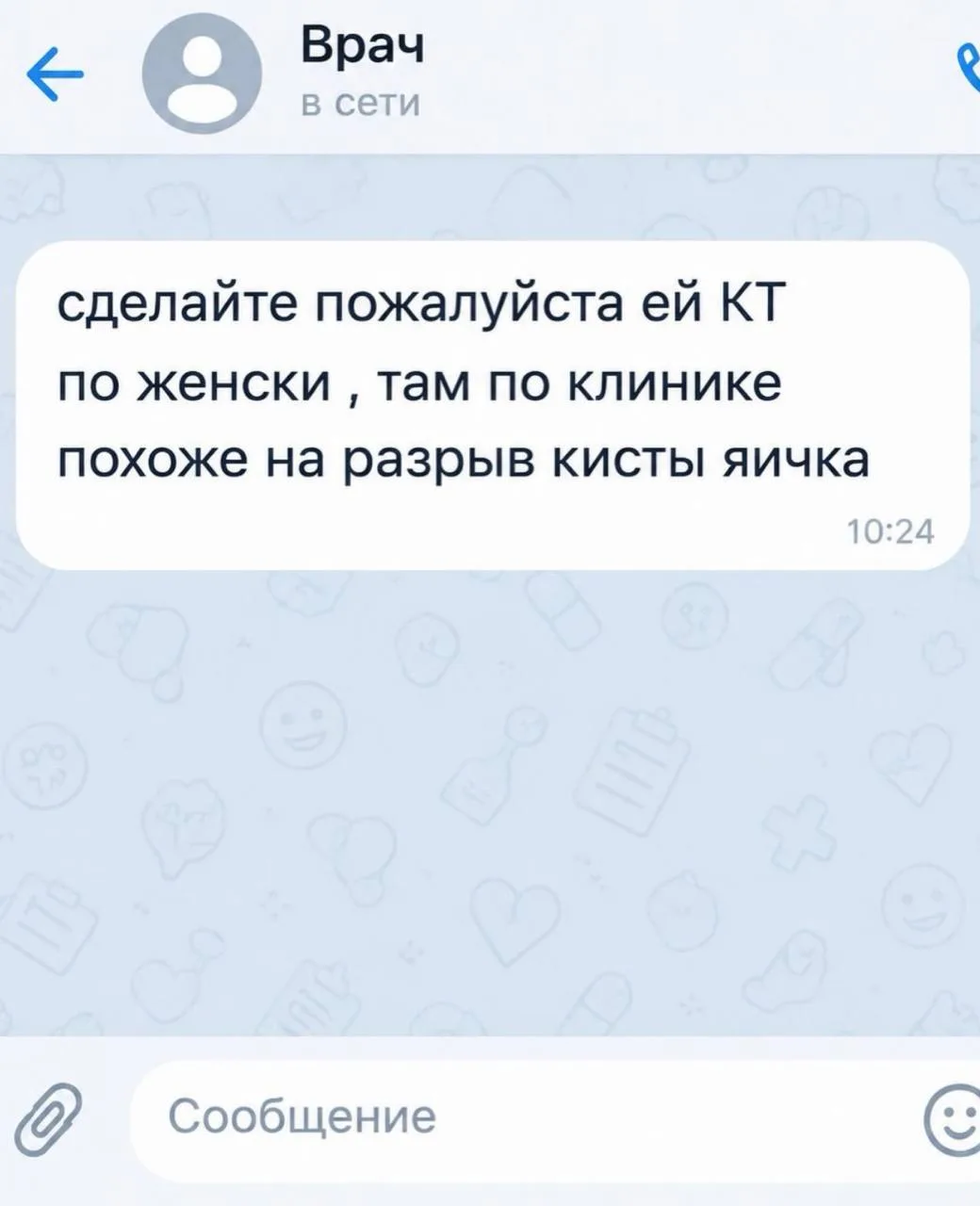 Изображение из сообщения канала