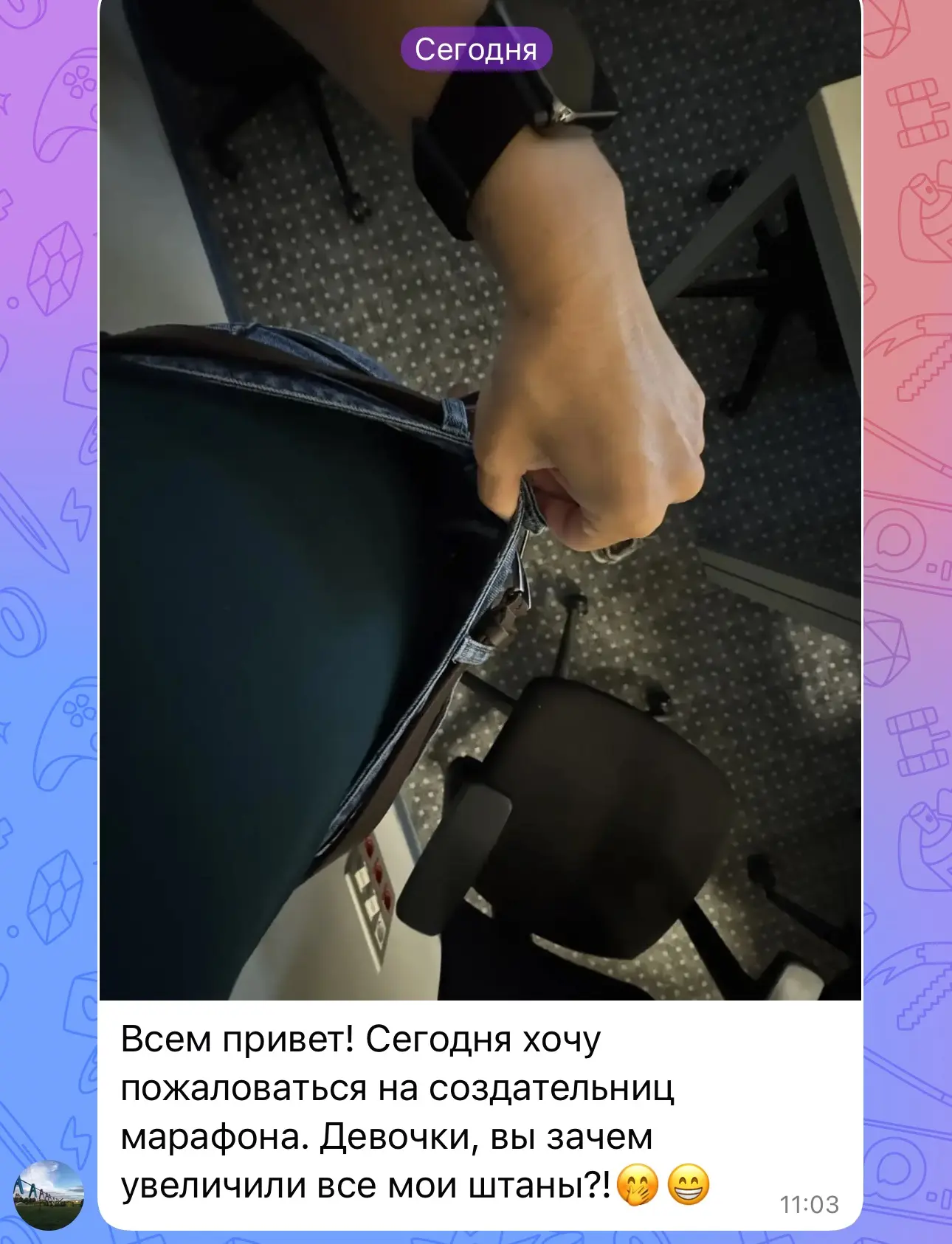 Изображение из сообщения канала
