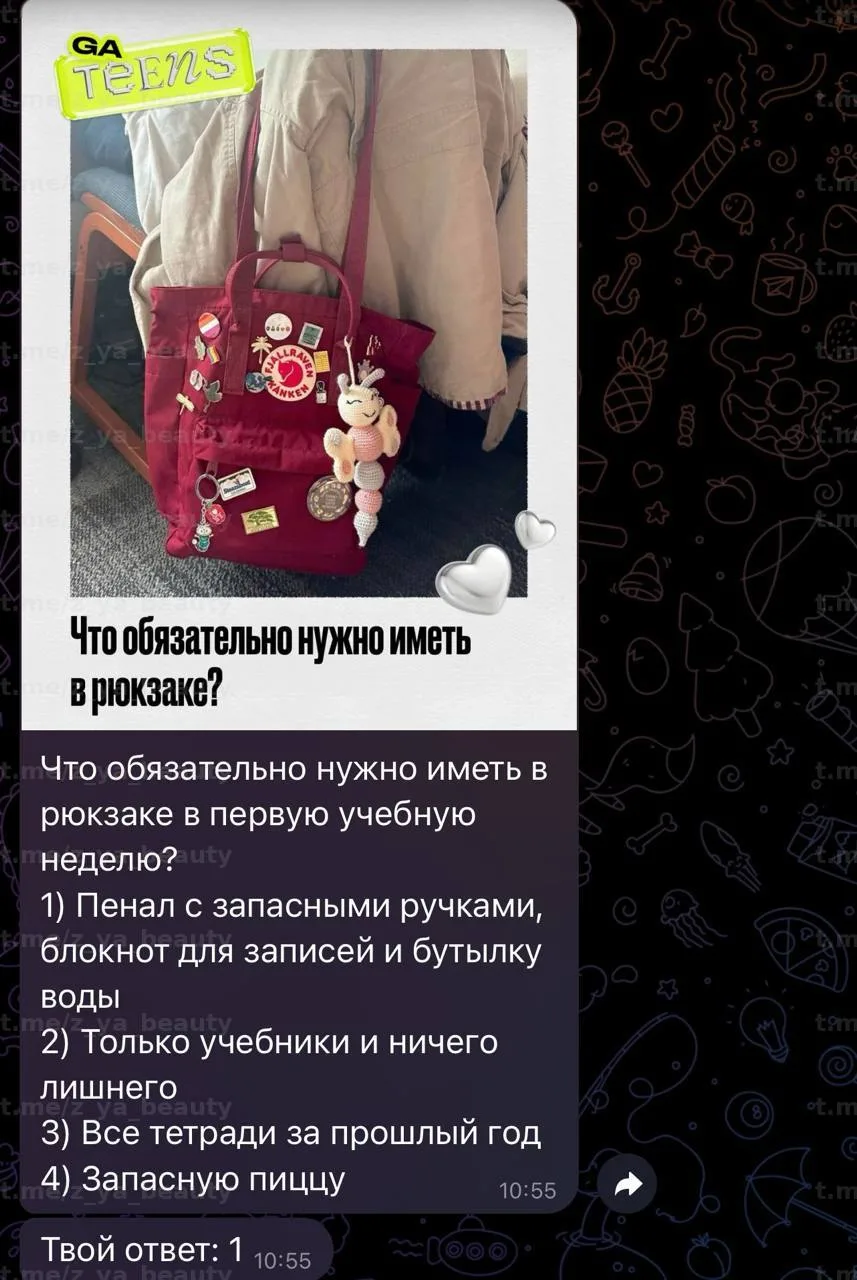 Изображение из сообщения канала