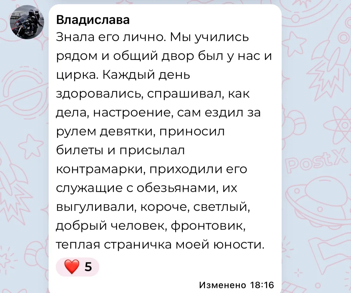 Изображение из сообщения канала