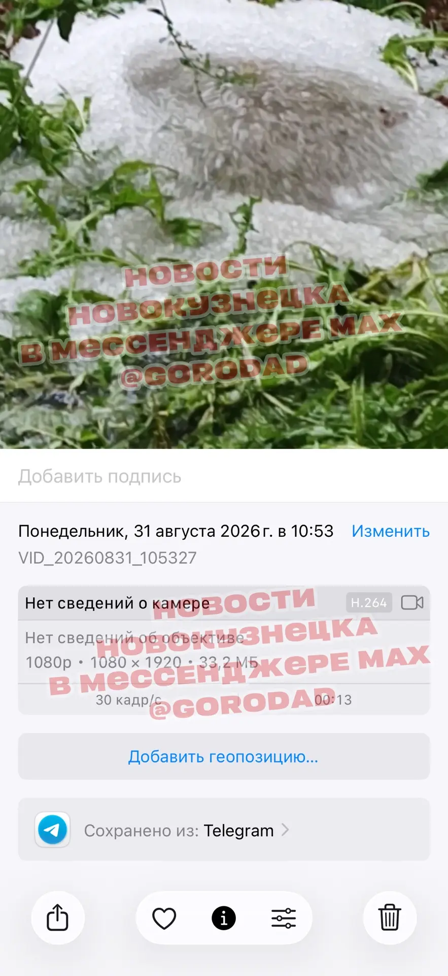 Изображение из сообщения канала