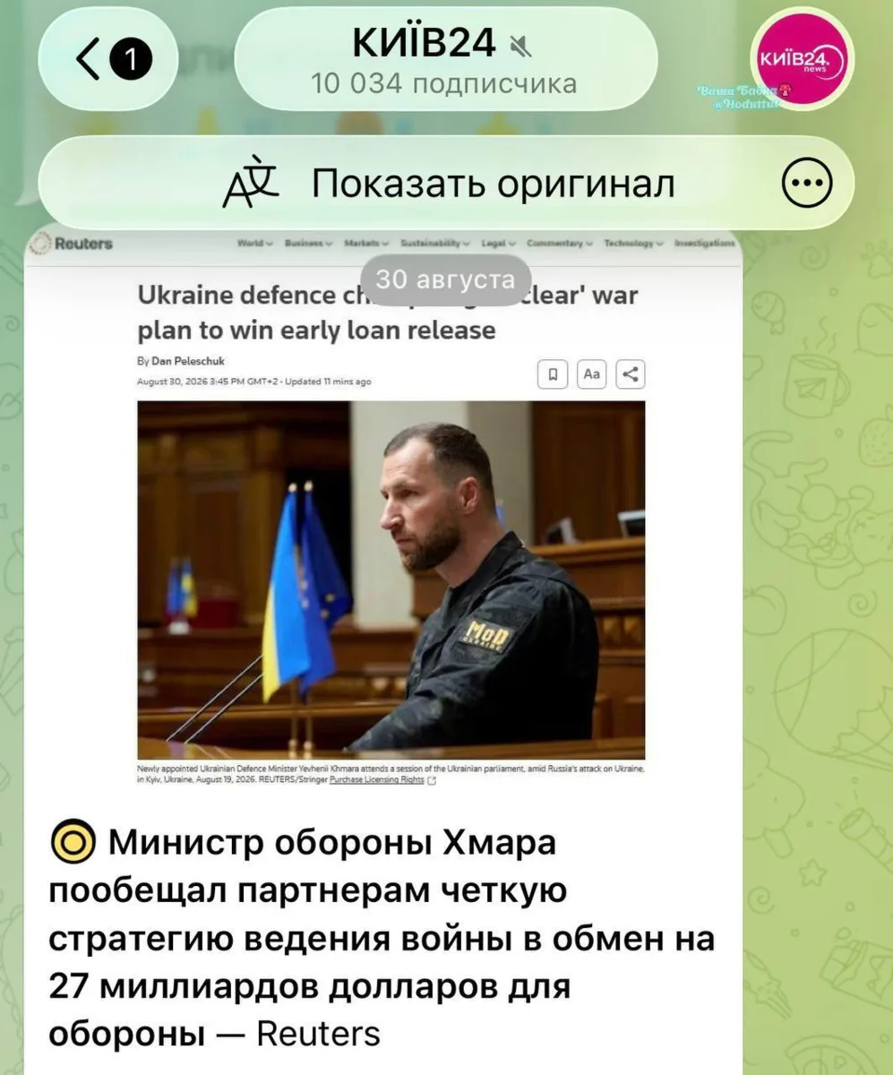 Изображение из сообщения канала