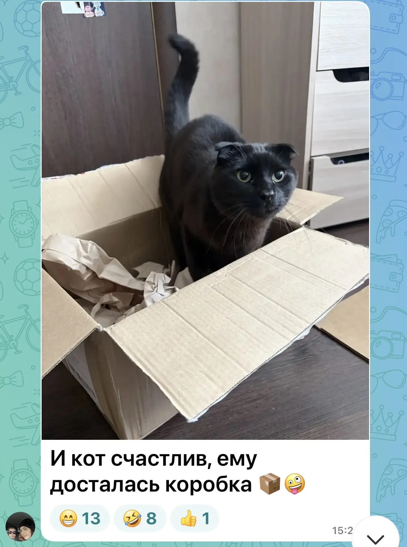 Изображение из сообщения канала