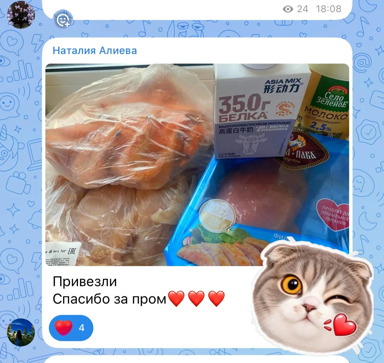 Изображение из сообщения канала