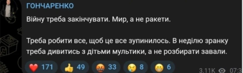 Изображение из сообщения канала
