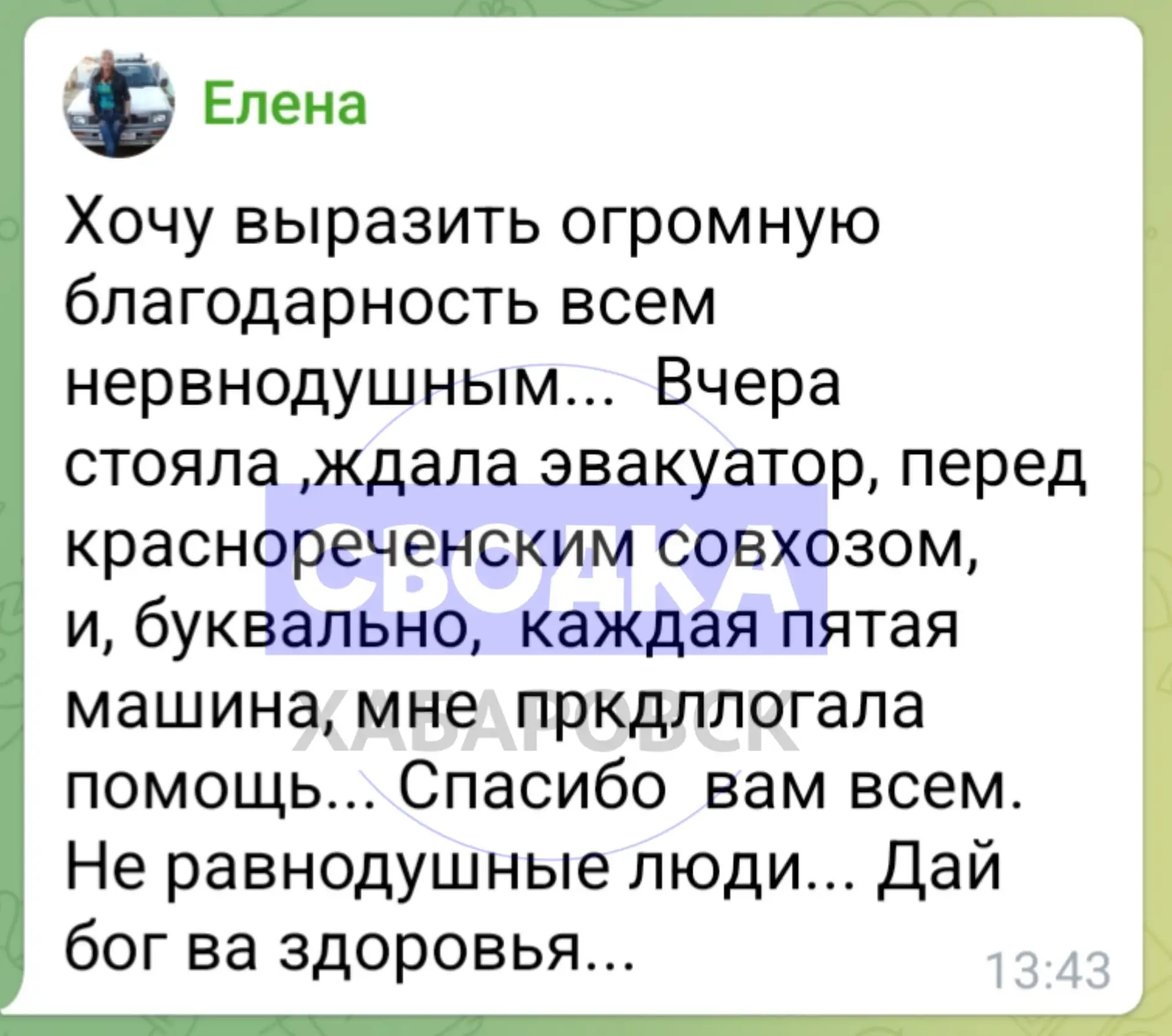 Изображение из сообщения канала