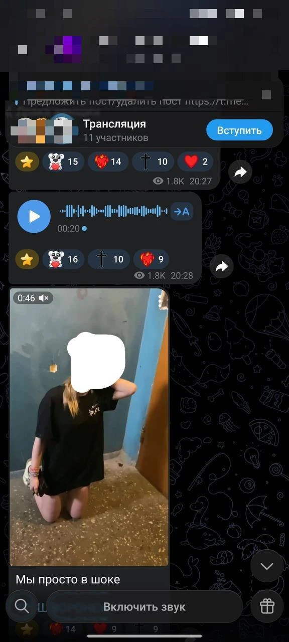 Изображение из сообщения канала