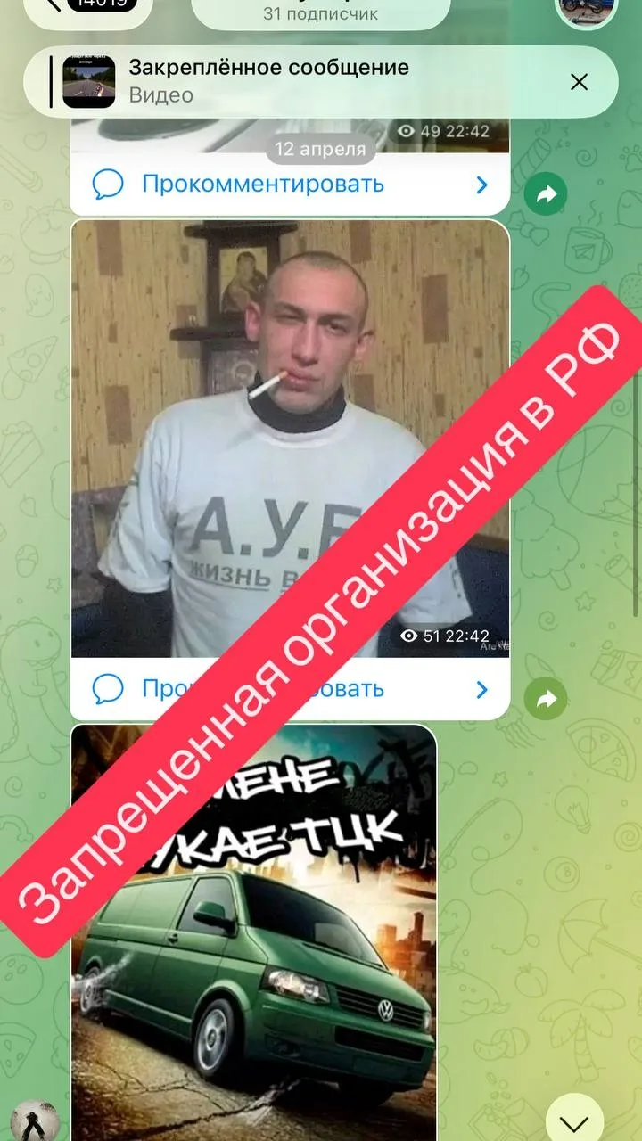 Изображение из сообщения канала