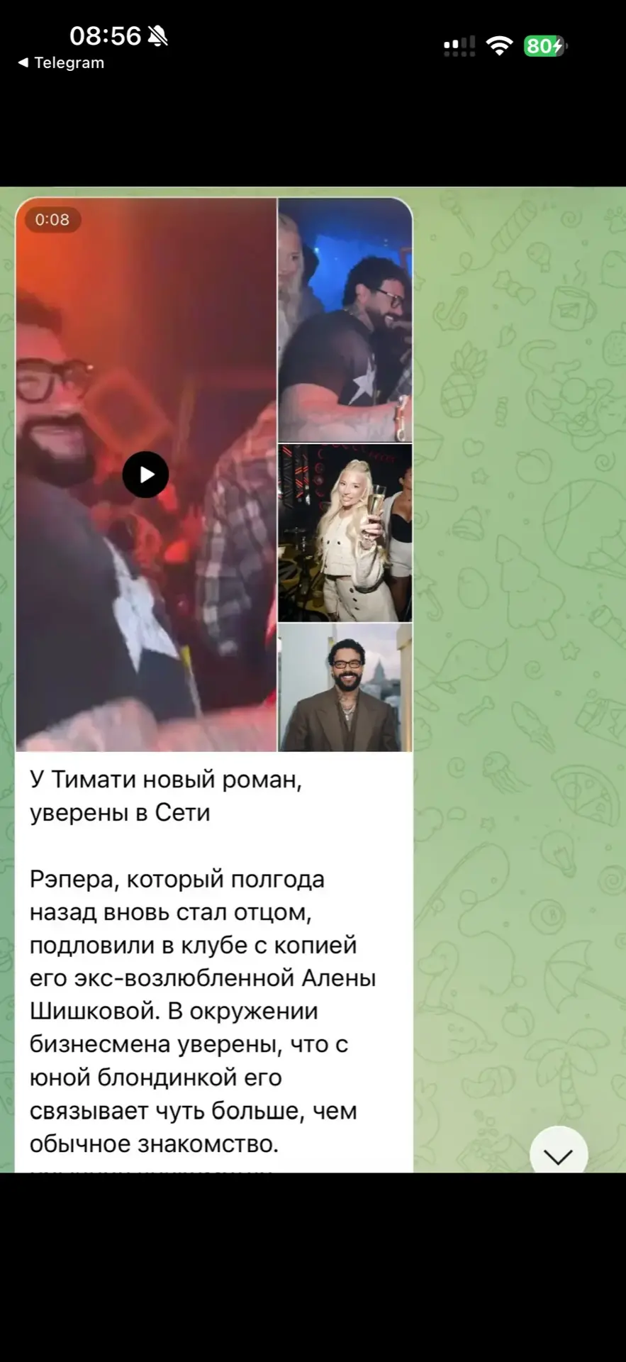 Изображение из сообщения канала