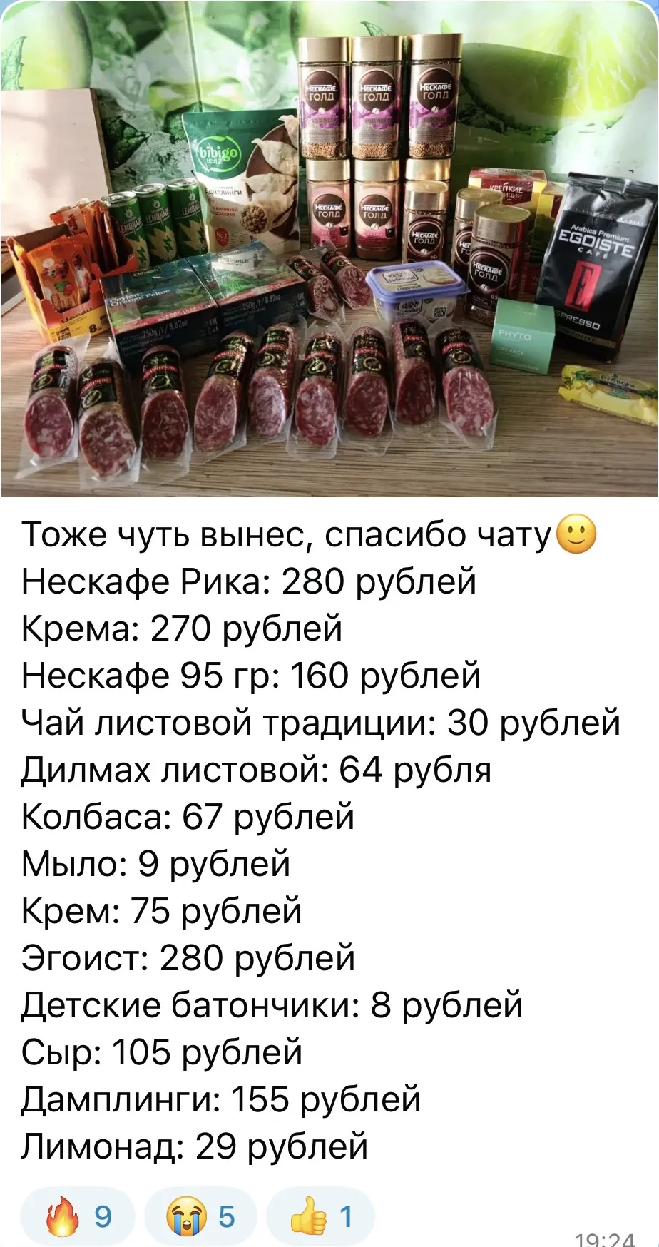 Изображение из сообщения канала