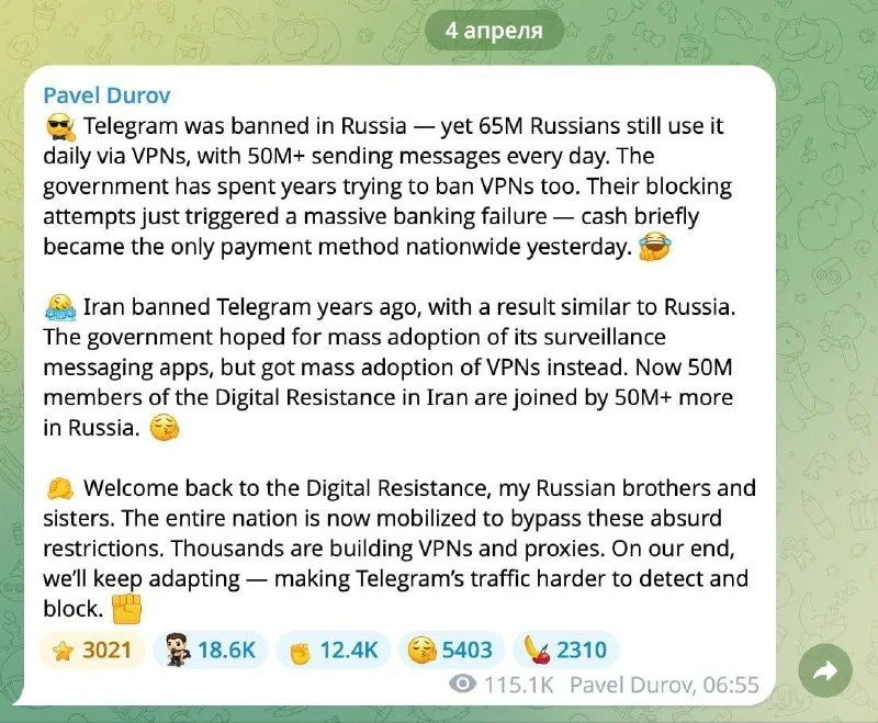 Изображение из сообщения канала