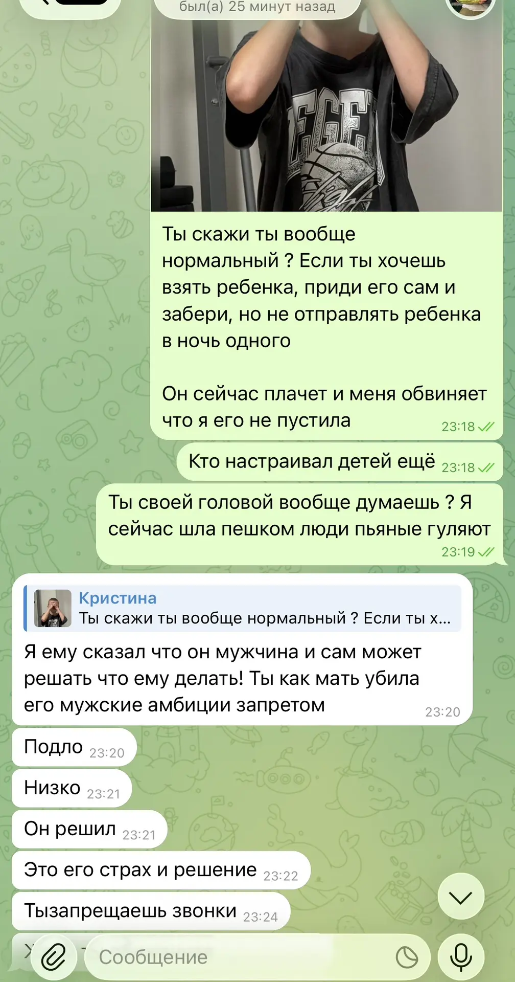 Изображение из сообщения канала