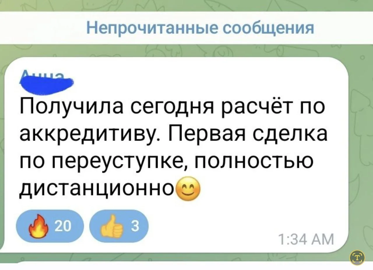 Изображение из сообщения канала