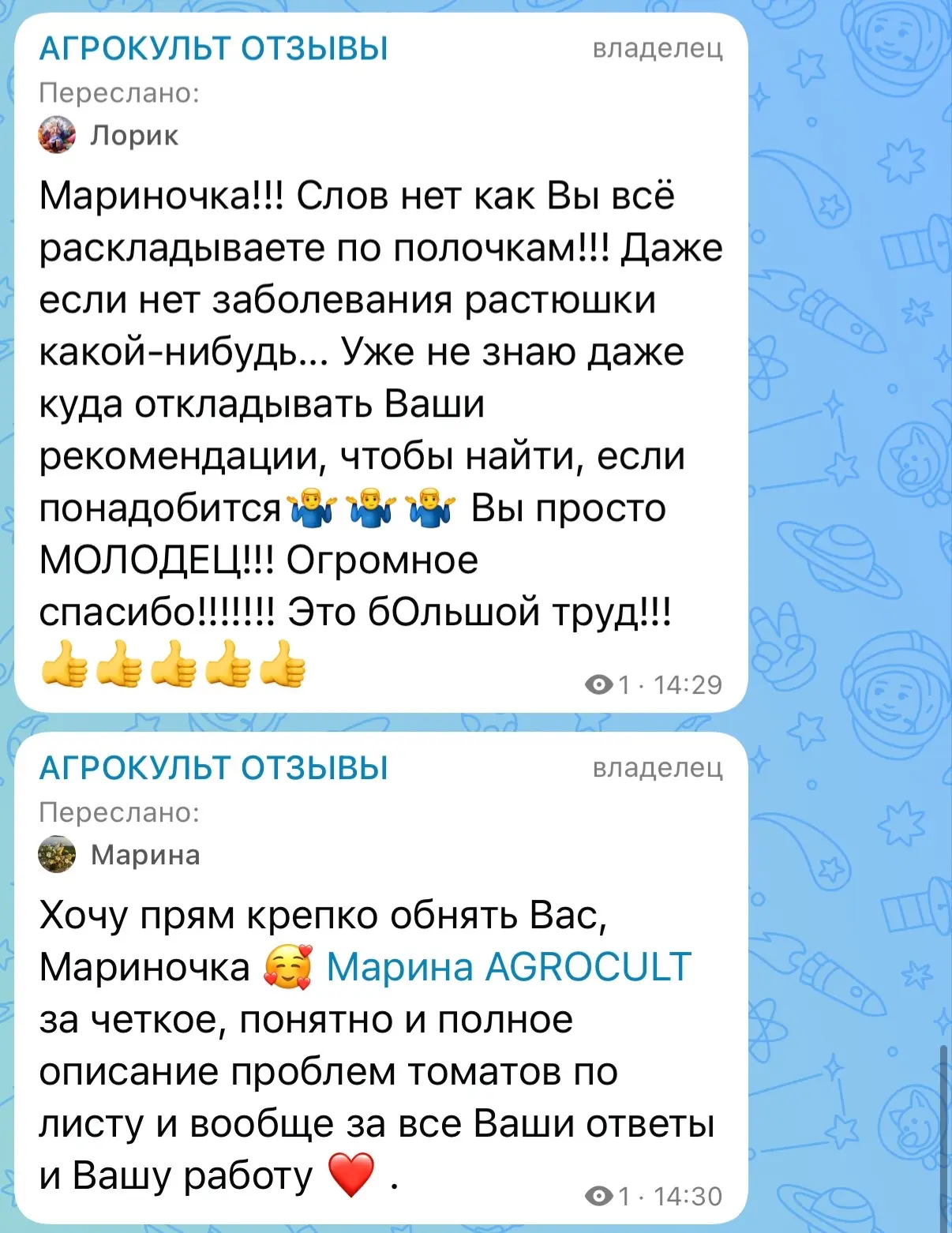 Изображение из сообщения канала