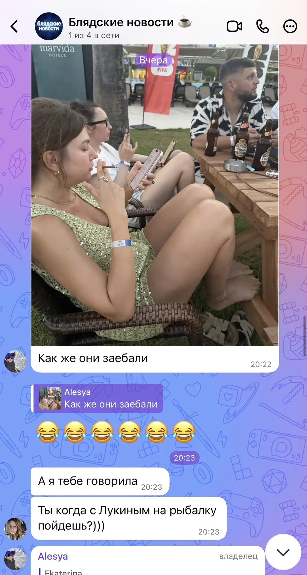 Изображение из сообщения канала
