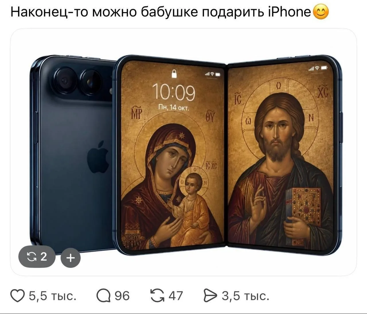 Изображение из сообщения канала