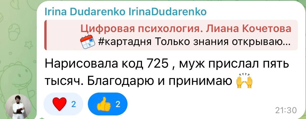 Изображение из сообщения канала